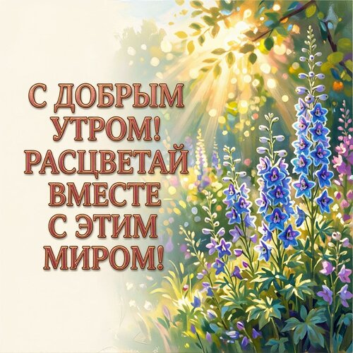 Открытка С добрым утром! Расцветай вместе с этим миром!