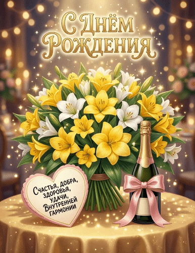 Анимированная открытка С днём рождения! 