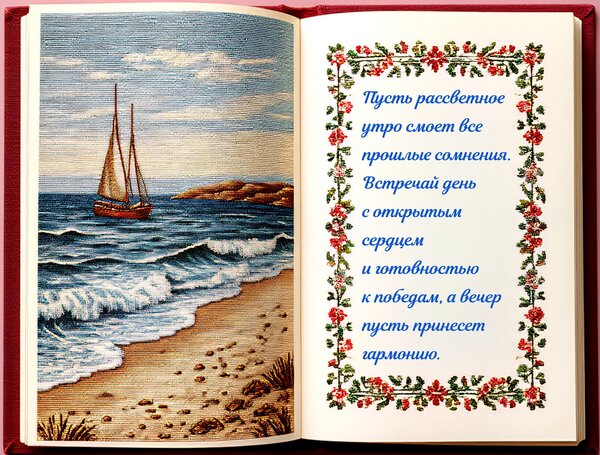 Открытка Пусть рассветное утро смоет все прошлые сомнения.