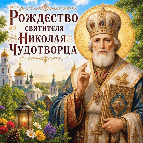 Анимированная открытка Рождество святителя Николая Чудотворца