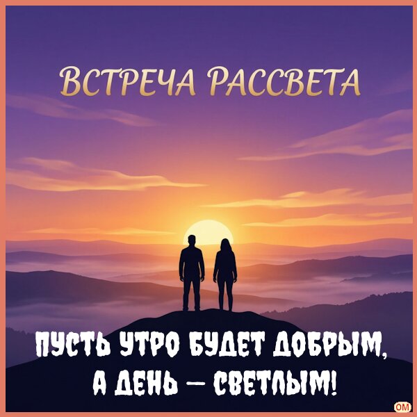 Открытка День встреченного рассвета 1