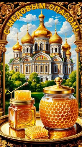 Открытка С медовым Спасом