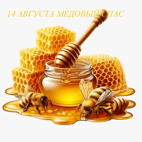 Открытка 14 Августа медовый спас