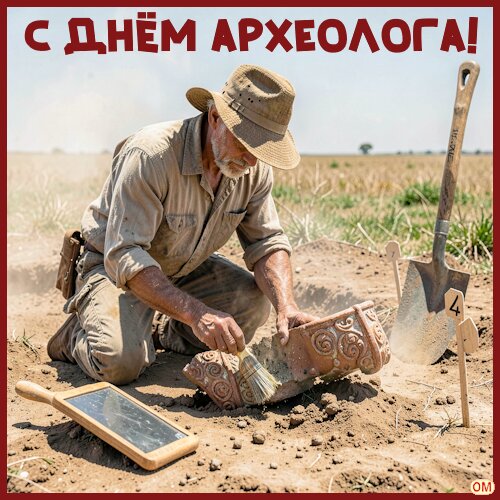 Открытка День археолога 1