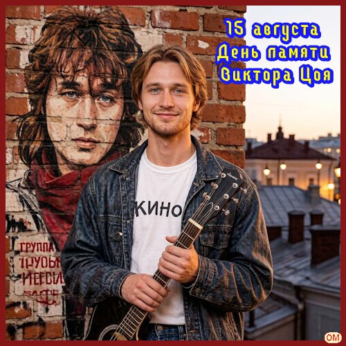 Открытка День памяти Виктора Цоя 1