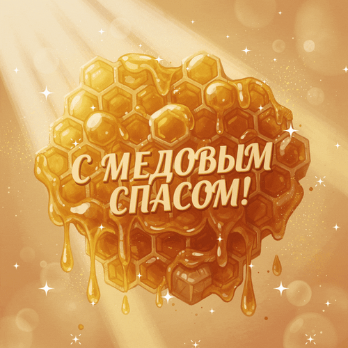 Анимированная открытка С Медовым Спасом!