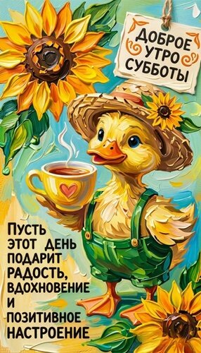 Открытка ДОБРОЕ УТРО СУББОТЫ!