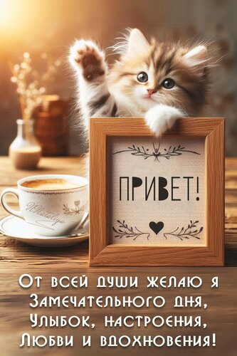 Открытка Привет