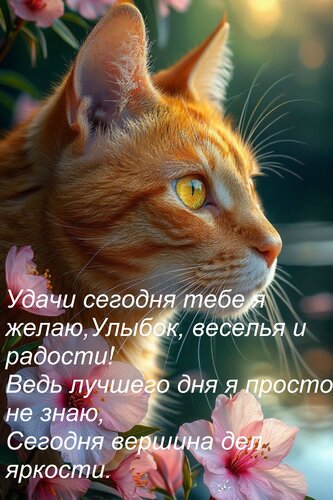 Открытка Удачи сегодня тебе я желаю, Улыбок, веселья и радости! Ведь лучшего дня я просто не знаю, Сегодня ве