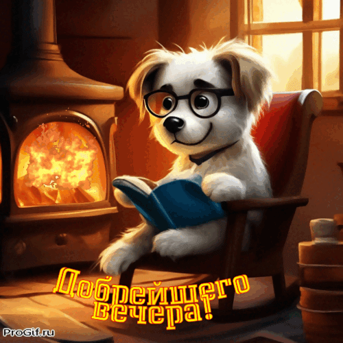 Анимированная открытка Добрейшего вечера!