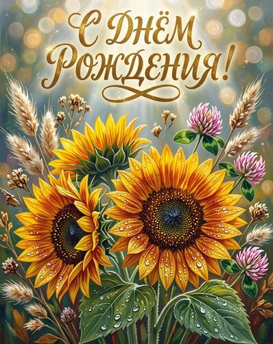 Открытка С днем рождения для всех
