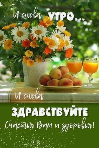 Открытка И снова утро, и снова здравствуйте