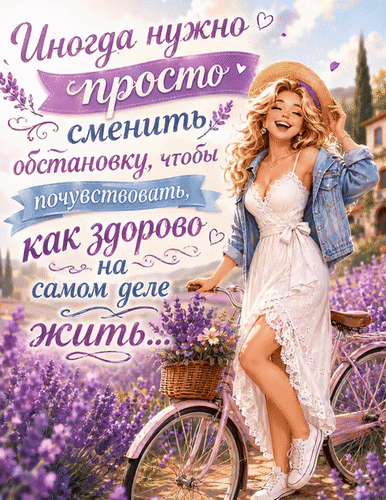 Анимированная открытка Про жизнь