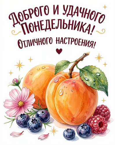 Открытка Доброго и удачного понедельника
