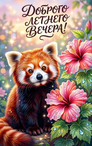Открытка Доброго летнего вечера