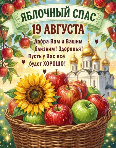 Открытка Яблочный спас