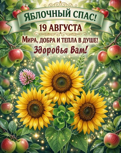 Открытка Яблочный спас