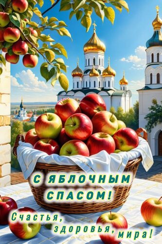 Открытка С яблочным спасом