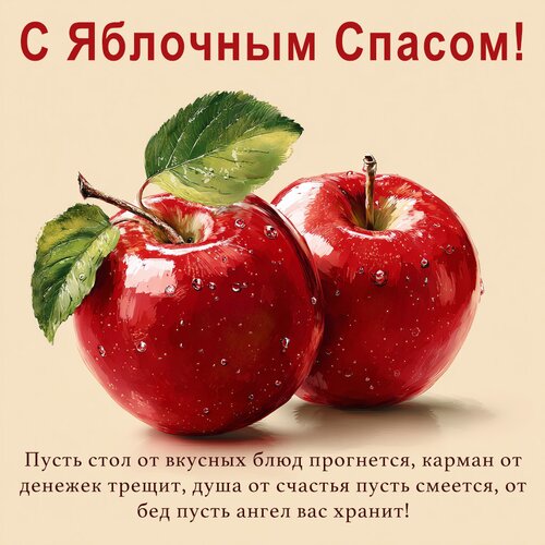 Открытка С яблочным спасом