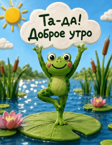 Анимированная открытка Та-да! Доброе утро!