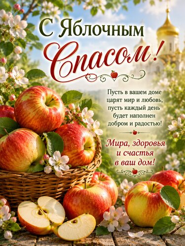 Открытка С яблочным спасом!