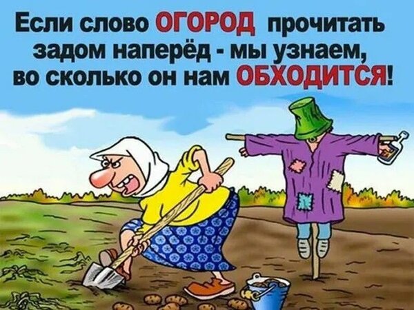 Открытка огород наоборот