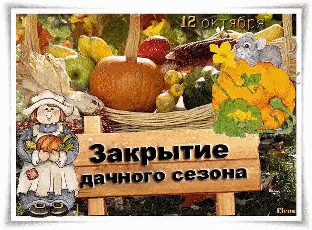 Открытка Закрытие дачного сезона