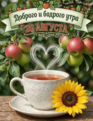 Анимированная открытка Доброго и бодрого утра