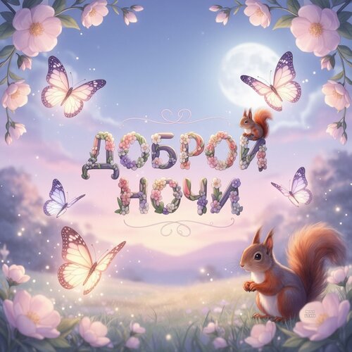 Открытка Доброй ночи