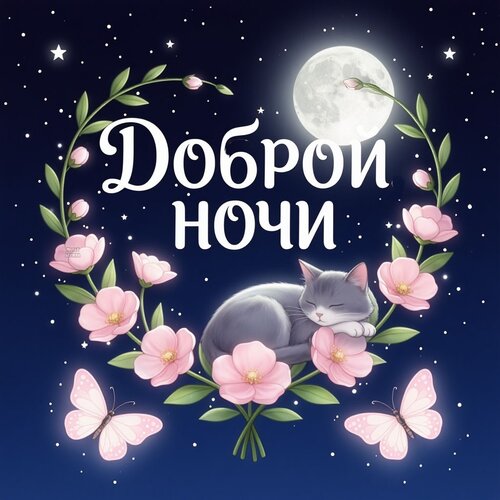 Открытка Доброй ночи