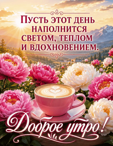 Анимированная открытка Доброе утро