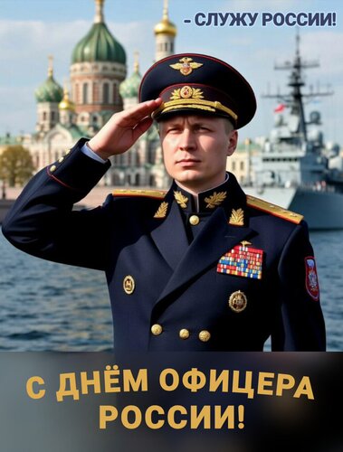 Открытка С днём офицера России