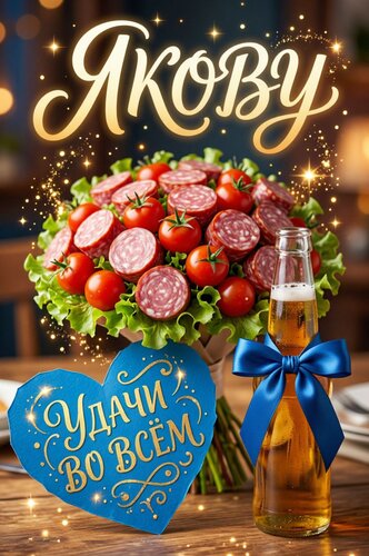 Открытка Якову с днем рождения