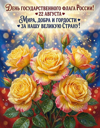 Открытка День флага россии
