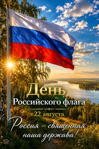 Открытка День российского флага