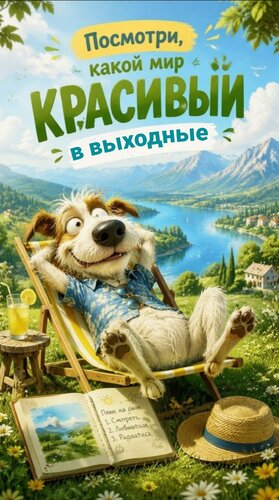 Открытка Посмотри, какой красивый мир в выходные