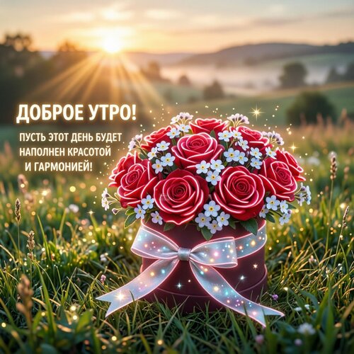Открытка Доброе утро! Пусть этот день будет наполнен красотой и гармонией!