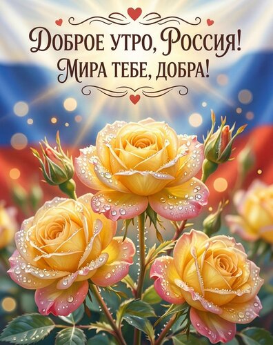 Открытка Доброе утро, Россия