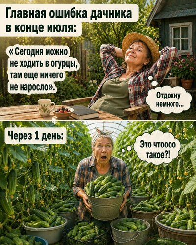Открытка главная ошибка дачника