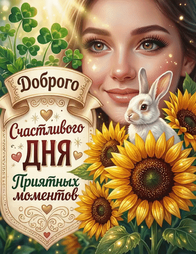 Анимированная открытка Доброго и счастливого дня