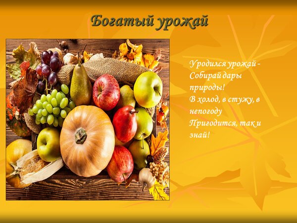 Открытка Богатый урожай