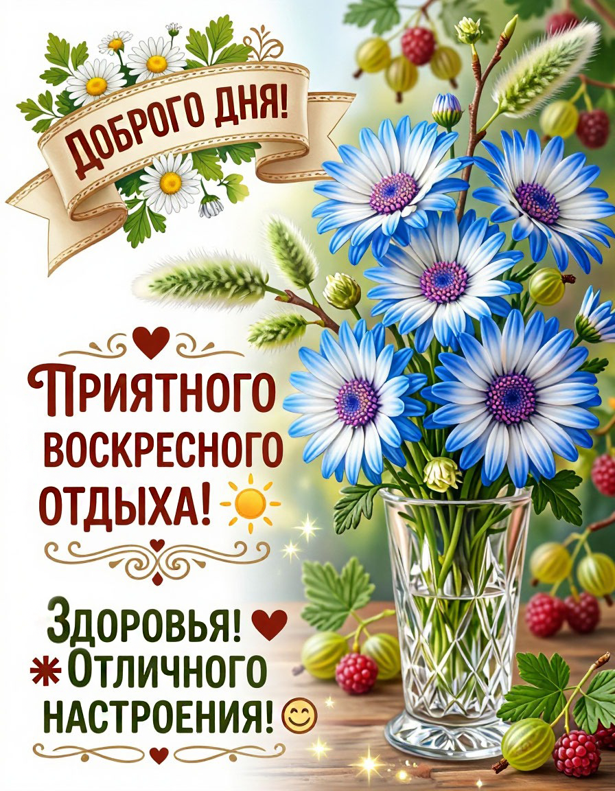 Открытка Доброго воскресного дня