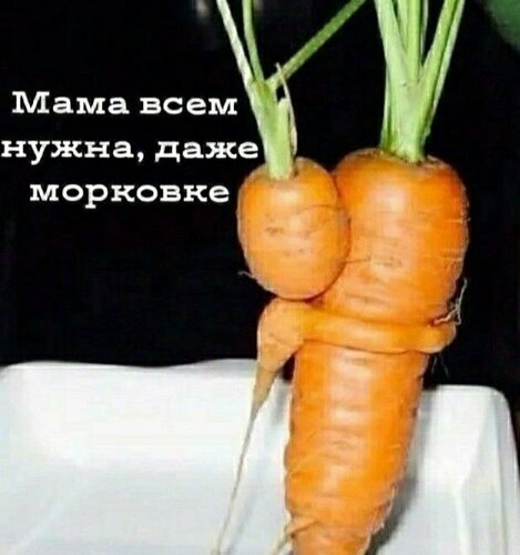 Открытка мама морковке