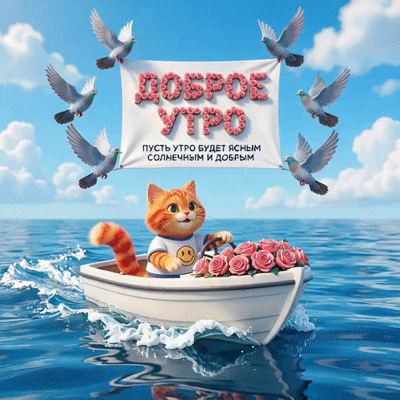 Анимированная открытка Доброе утро!