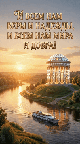 Анимированная открытка И всем нам веры и надежды, и всем нам мира и добра!