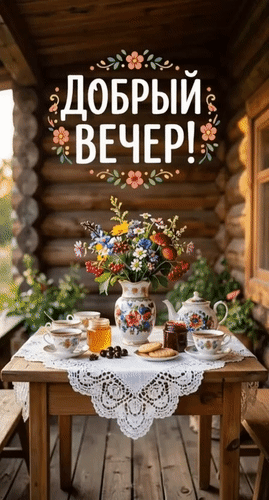 Анимированная открытка Добрый вечер!