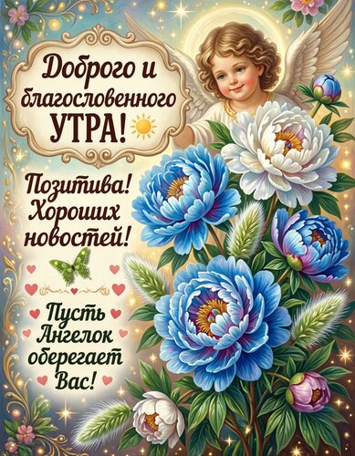 Открытка Доброго и благословенного утра