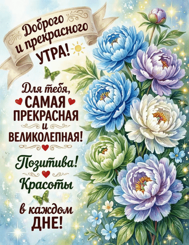 Анимированная открытка Доброго и прекрасного утра