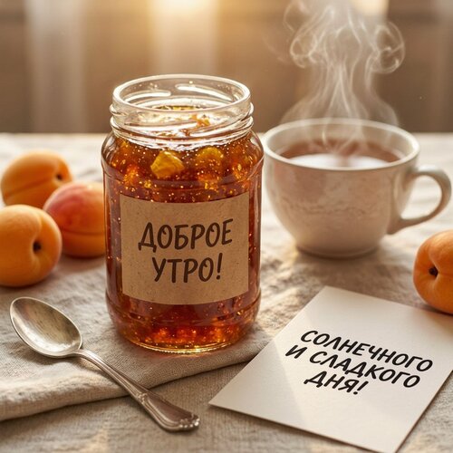 Открытка Доброе утро! Солнечного и сладкого дня!