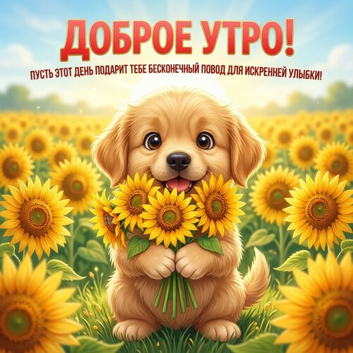 Открытка Доброе утро! Пусть этот день подарит тебе бесконечный повод для искренней улыбки!